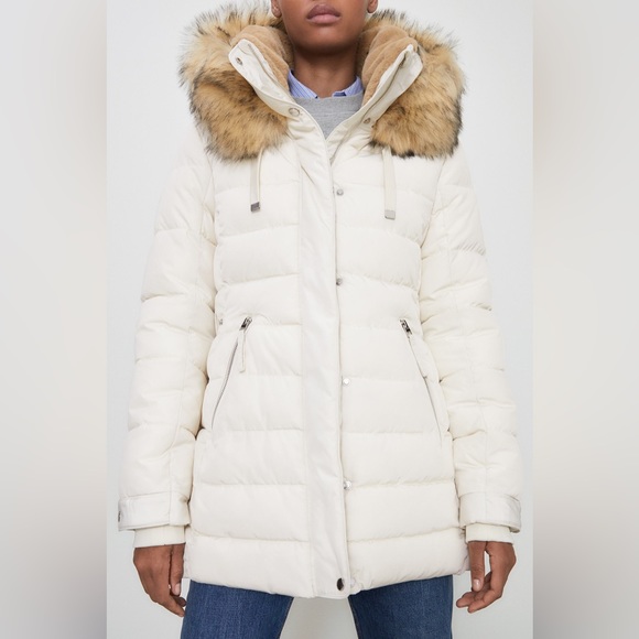ZARA WATER REPELLENT PUFFER COAT - Picture 7 of 13